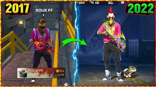 FREE FIRE PLAYERS 2017 VS 2022⚡ - OlD ROUK FF vs New | Garena free fire [PART 69]