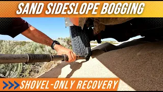 Bogged on a sand slope - 4x4 recovery