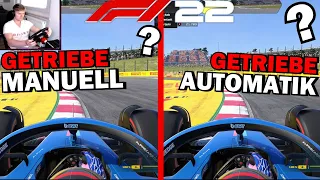 F1 22 FAHRHILFEN VERGLEICH: GETRIEBE AUTOMATIK vs MANUELL - Was ist SCHNELLER? | F1 22 Getriebe TEST