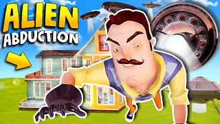 The Neighbor GOT ABDUCTED!!! (Aliens Invade) | Hello Neighbor Gameplay (Mods)