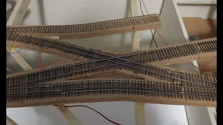 Making a model railroad diamond crossing in Ho, Hon3.