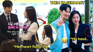 Not Jiwon blushing to Soohyun's confession..😭 Germany Behind The Scenes hit different ❤️🦋😭