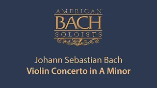 Johann Sebastian Bach: Violin Concerto in A Minor, BWV 1041 • 4K