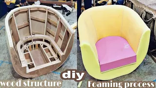 how to foaming process round chair sofa part 1