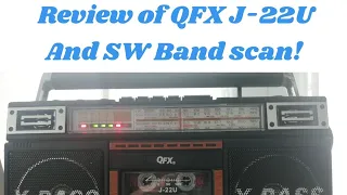 QFX J-22U A quick review and SW scan! 80s retro boom box QFX J-220BT