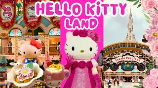 EATING at SANRIO PUROLAND in TOKYO JAPAN - A Hello Kitty Theme Park in Tokyo
