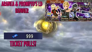 DFFOO GL - Aranea & Prompto's LD Banner Ticket Pulls