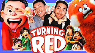 *Two Boys AWKWARDLY Chat About PERIODS* // Turning Red MOVIE REACTION // First Time Watching Pixar !