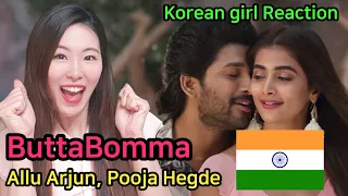 Korean reaction video_ ButtaBomma song_Allu Arjun_Pooja Hegde