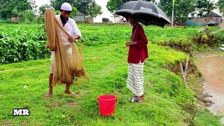 Cast Net Fishing Video - Traditional Net Fishing in Village People - Fishing By Cast Net (Part-70)