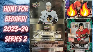 The Hunt for Connor Bedard Young Guns 2023-24 Upper Deck Series 2 Hockey Retail Tin & Blaster Box
