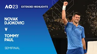 Novak Djokovic v Tommy Paul Extended Highlights | Australian Open 2023 Semifinal