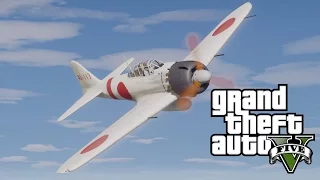 GTA V A6M5 Zero attacking US mainland (MOD)