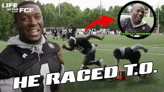 James Harden CHALLENGES T.O. to a 40 Yard Dash!?