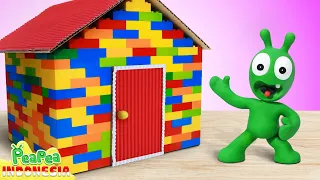 Pea Pea Membangun Rumah Lego Raksasa - Video Lucu untuk Anak