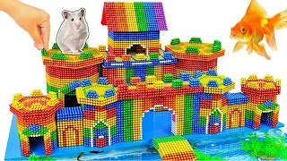 DIY - Build Hamster Castle Has Fish Pond Catfish With Magnetic Balls (Satisfying) - Magnet Balls
