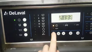 Delaval Vaskeautomat C200 stilling av klokke