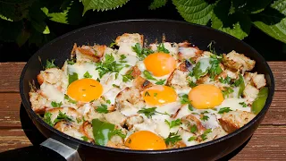 Don't throw away the dried bread! Make this great egg recipe breakfast (or dinner)