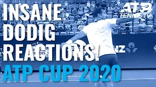 Ivan Dodig Hits Insane No Look Spinning Reaction Winner! | ATP Cup 2020 Day 4