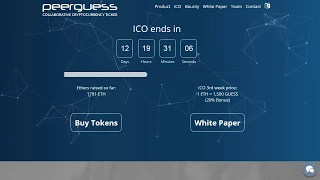 ICO Peerguess $1млн, мониторинг и прогноз цены криптовалют