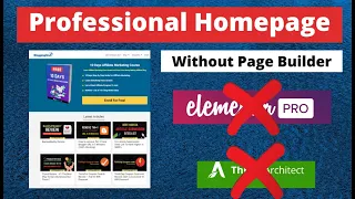 Create Professional Website Homepage and Landing Page Without Page Builders | BloggingQnA