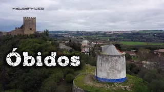 Luftaufnahme von Óbidos vor der Pandemie im Februar 2020 – Erweiterte Version