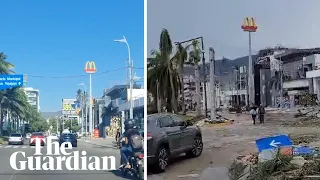 Hurricane Otis: before and after footage shows scale of destruction in Mexico's Acapulco