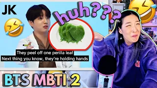 BTS MBTI Lab (PART 2) REACTION - "The Perilla Leaf Debate" 🤣 💜