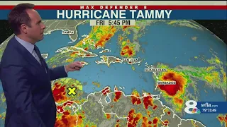 Tammy strengthens into hurricane near the Caribbean, NHC says