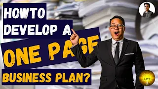 How to develop a One page business plan? I  Kithsiri H V A