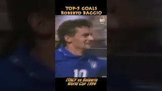 The BEST goals of Roberto BAGGIO 🇮🇹 with ITALY! | #Shorts