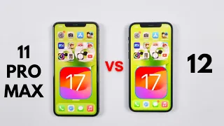 iPhone 11 Pro Max Vs iPhone 12 - iOS 17 SPEED TEST 2023