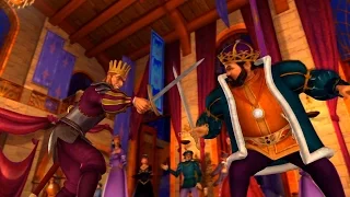 Barbie as Rapunzel - Fight between King Wilhelm & King Frederick and Gothel trapped