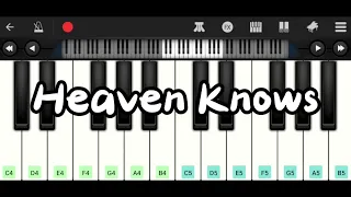 Heaven Knows by Orange and Lemons (easy piano tutorial) piano app