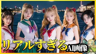 【セーラームーン】AIで美少女戦士5人を実写化してみた(Stable Diffusion/Sailor Moon)