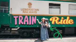 Train ride in Uzbekistan - Samarkand to Tashkent  Fast Train - Pakistan to Uzbekistan Episode 8