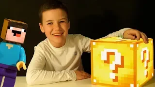 Giant LUCKY BLOCK with TOYS - Easter Surprise EGG - Minecraft, Slime, Infinity Nado