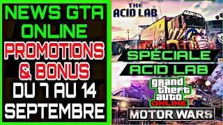 [NEWS GTA] PROMOTION & BONUS GTA ONLINE DE LA SEMAINE / SPÉCIALE ACID LAB (DU 7 AU 14 SEPTEMBRE)