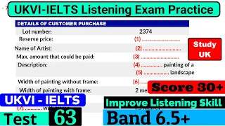 UKVI IELTS Listening Practice Test 2024 With Answers [ Test - 63 ]