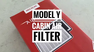 How to Replace Tesla Model Y Model 3 Cabin Air Filters - Easy 10 Minute DIY Job with Arcoche Filters