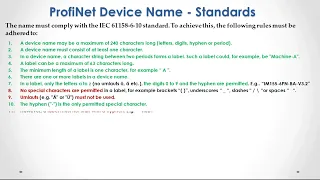 Profinet Names | Siemens device name | Rules for names