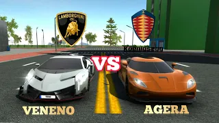 Car Simulator 2 Lamborghini Veneno Vs Koenigsegg Agera | Top Speed | Sound Test | Brake Test | Acc..