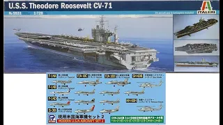 Unboxing Italeri 5531 USS Roosvelt CV-71 1/720 & Pit-Road S28 USN Aircraft Set 2 1/700 (Español)