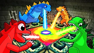 ¡¿LOS RAINBOW FRIENDS GODZILLAS GANAN EN MINECRAFT?!