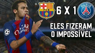 BARCELONA X PSG / JOGO ÉPICO / VIRADA SENSACIONAL  6 X 5