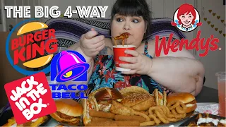 The Big 4 Way Mukbang Jack In The Box Wendys Taco Bell and Burger King