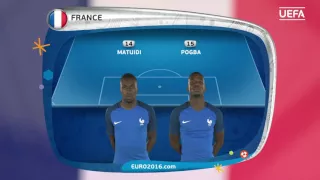 France line-up v Germany: UEFA EURO 2016