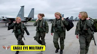 U.S. Air Force Beautiful Female Fighter Pilots Flight Operation