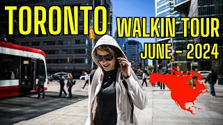 Toronto Downtown from CN Tower to Dundas Square ! #travel #walkingtour