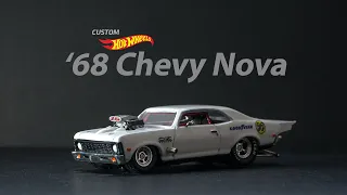 '68 Chevy Nova Pro Mod Drag Car Custom Hot Wheels